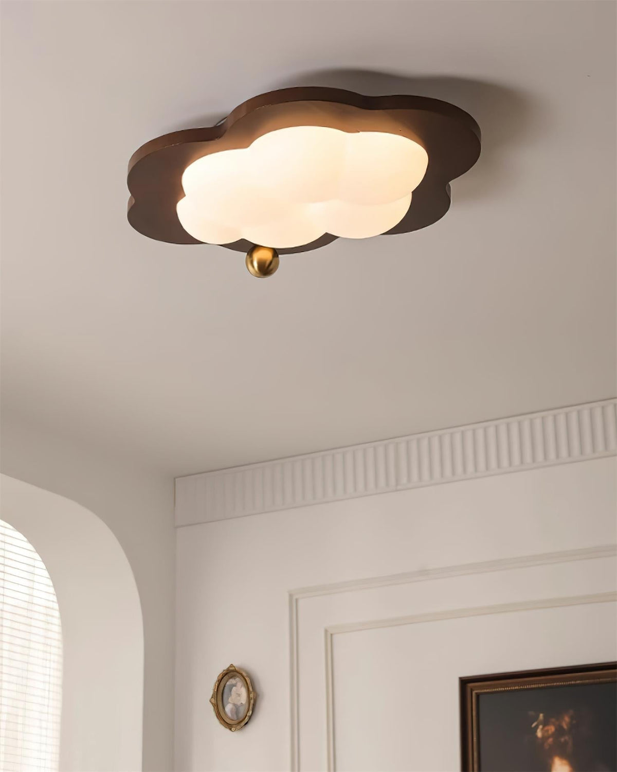 Pivora Vlakke plafondlamp met wolkvormig ontwerp