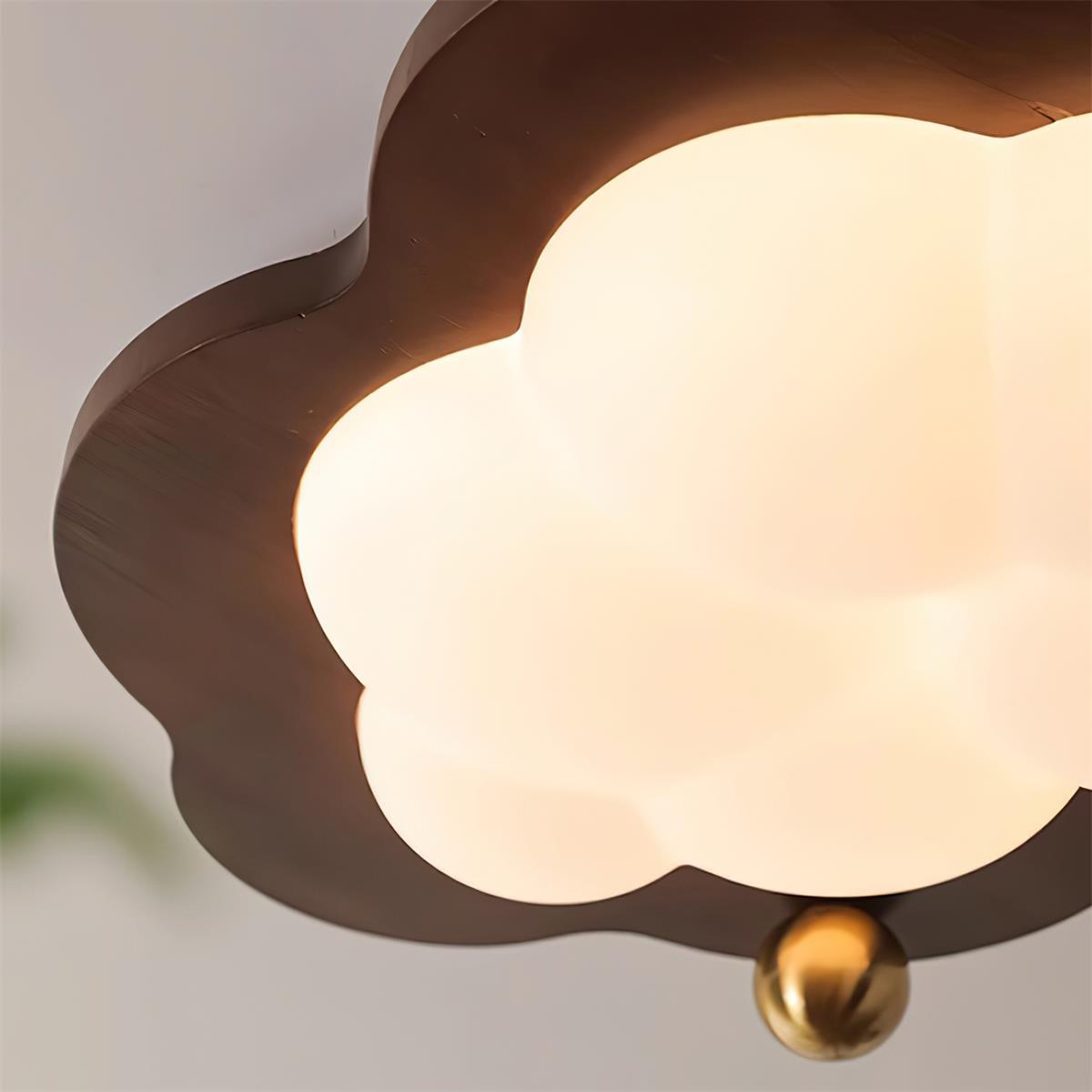 Pivora Vlakke plafondlamp met wolkvormig ontwerp