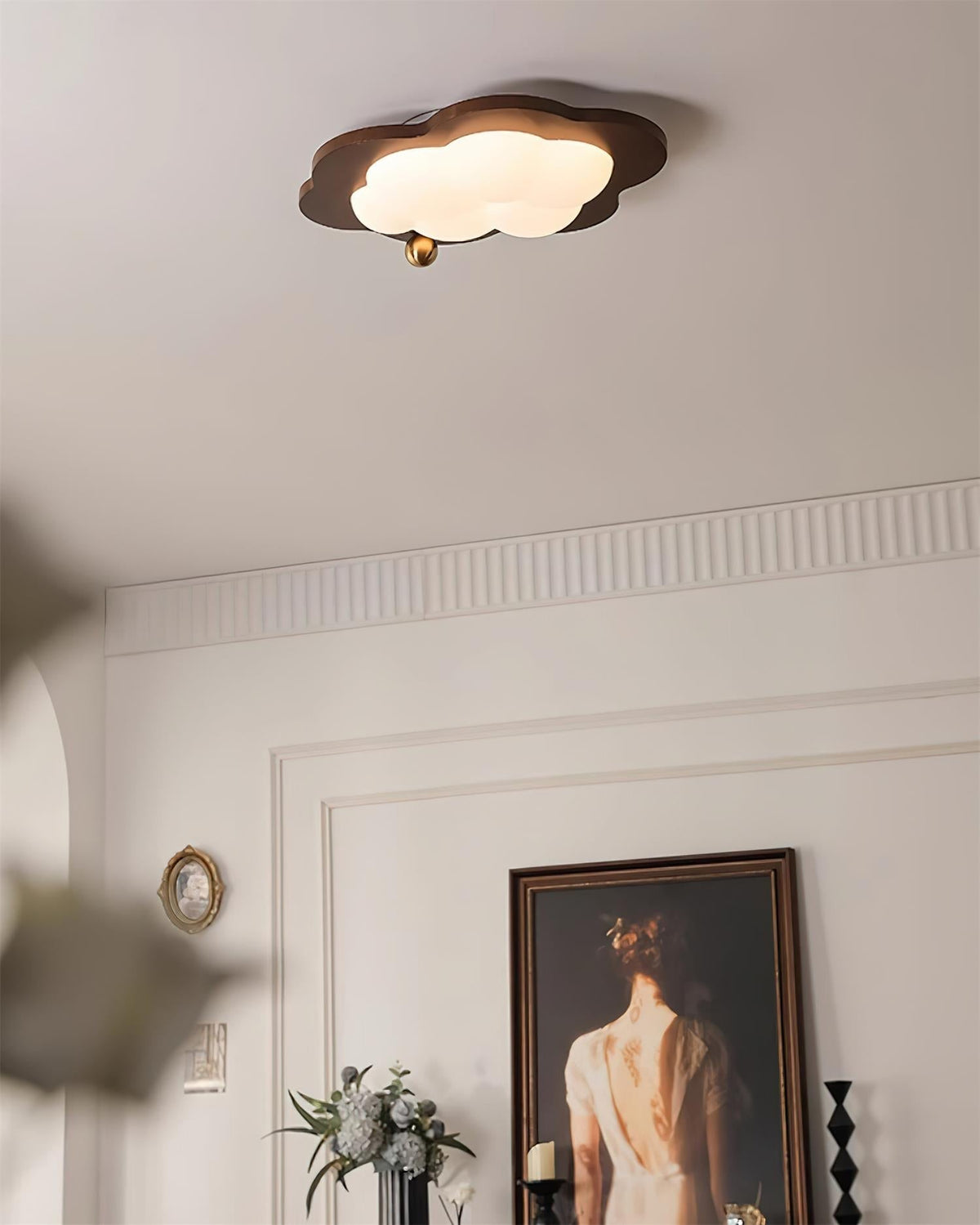 Pivora Vlakke plafondlamp met wolkvormig ontwerp
