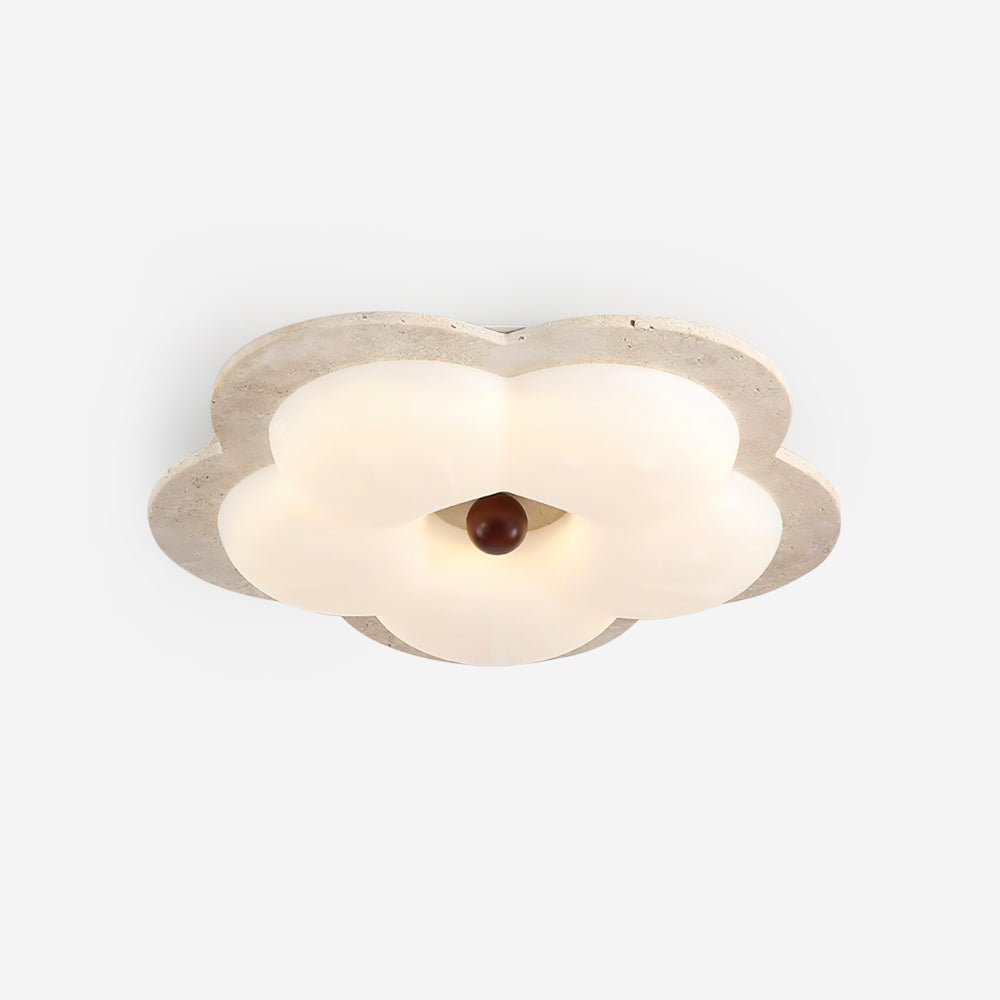 Riita Flower plafondlamp travertin