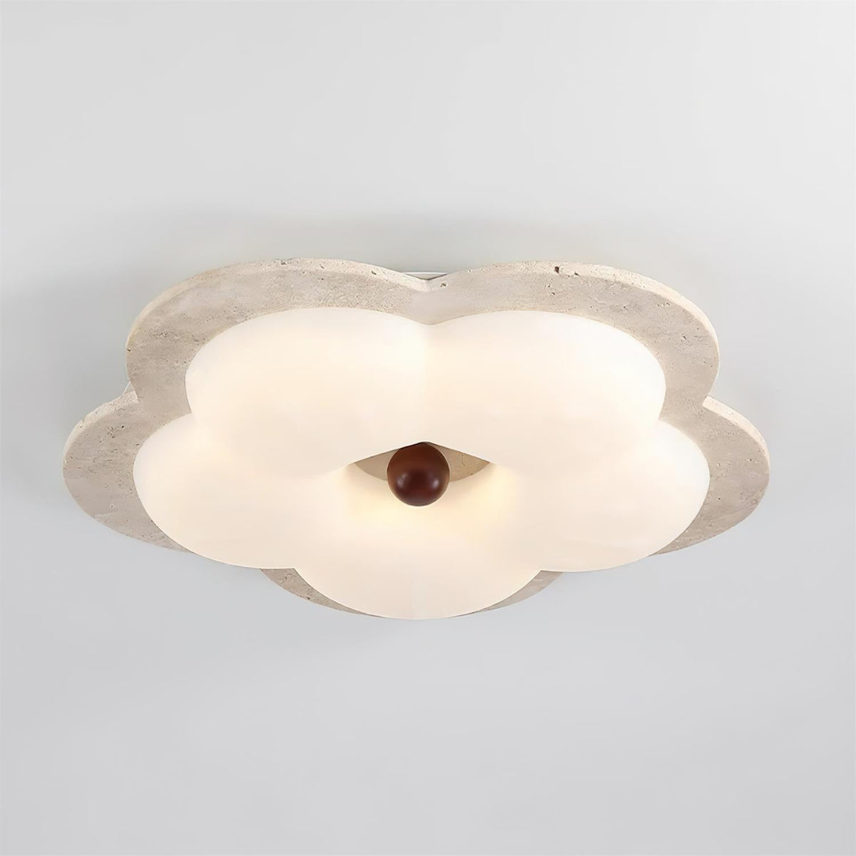 Riita Flower plafondlamp travertin