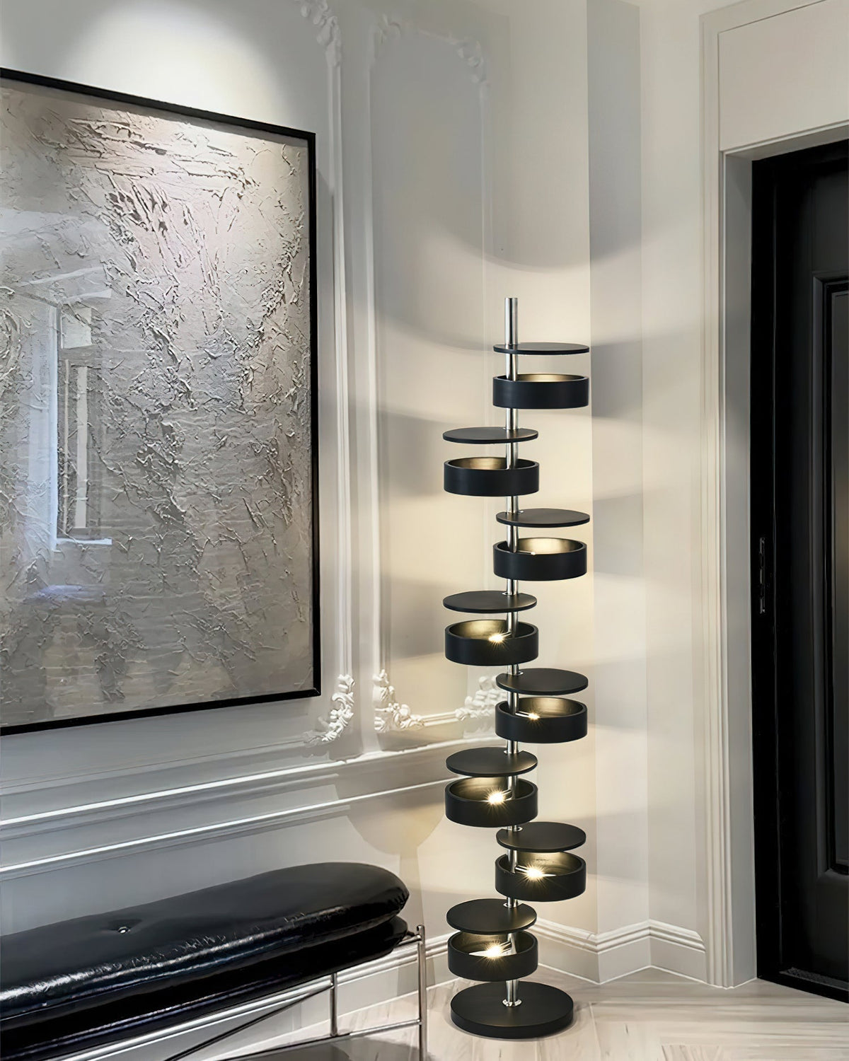 Lynix houten vloerlamp