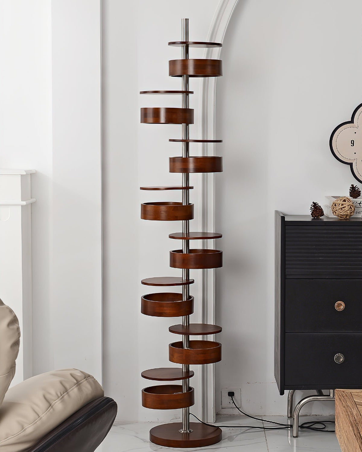 Lynix houten vloerlamp