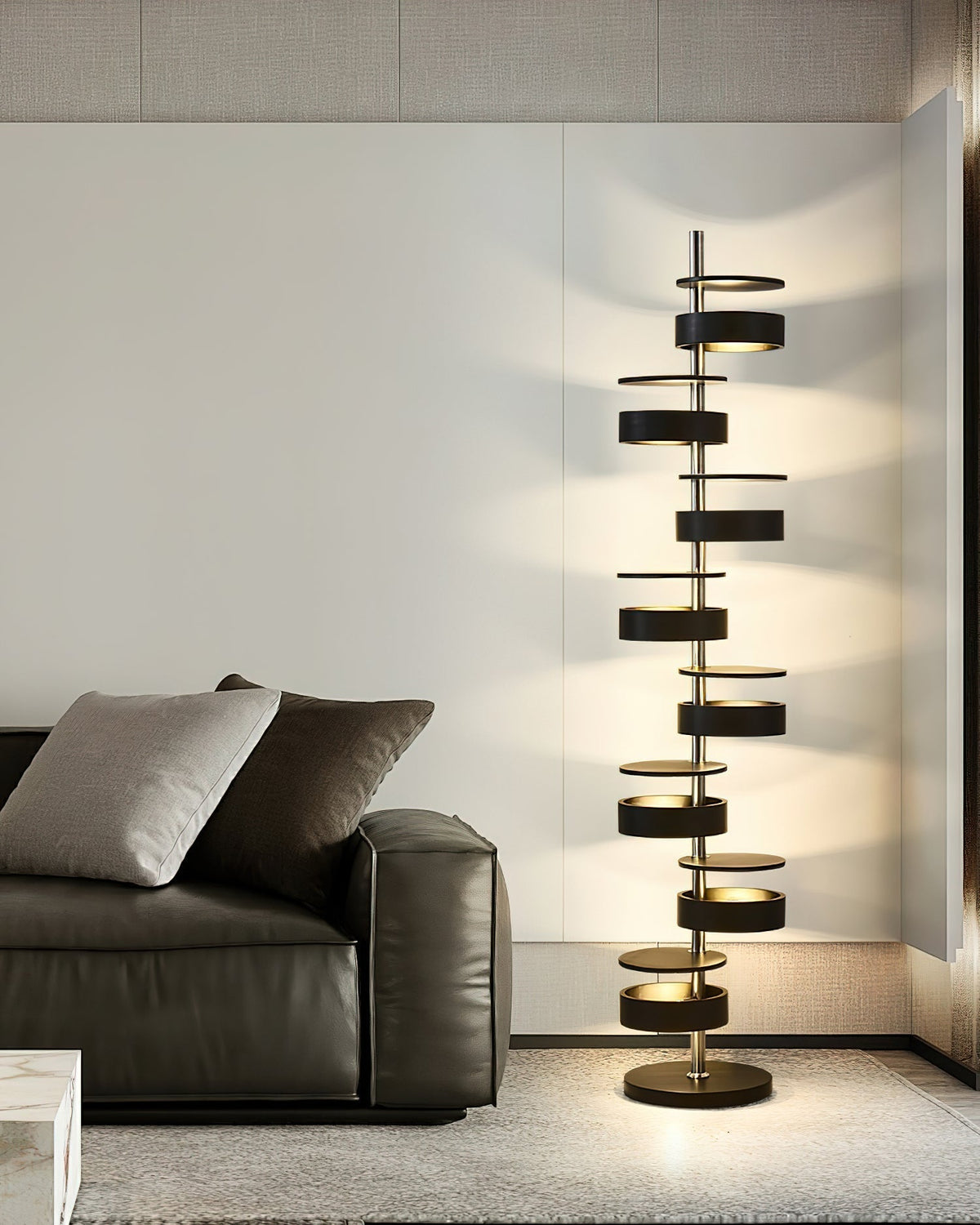 Lynix houten vloerlamp