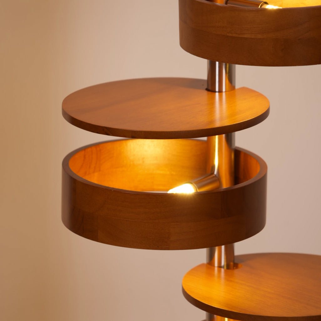Lynix houten vloerlamp