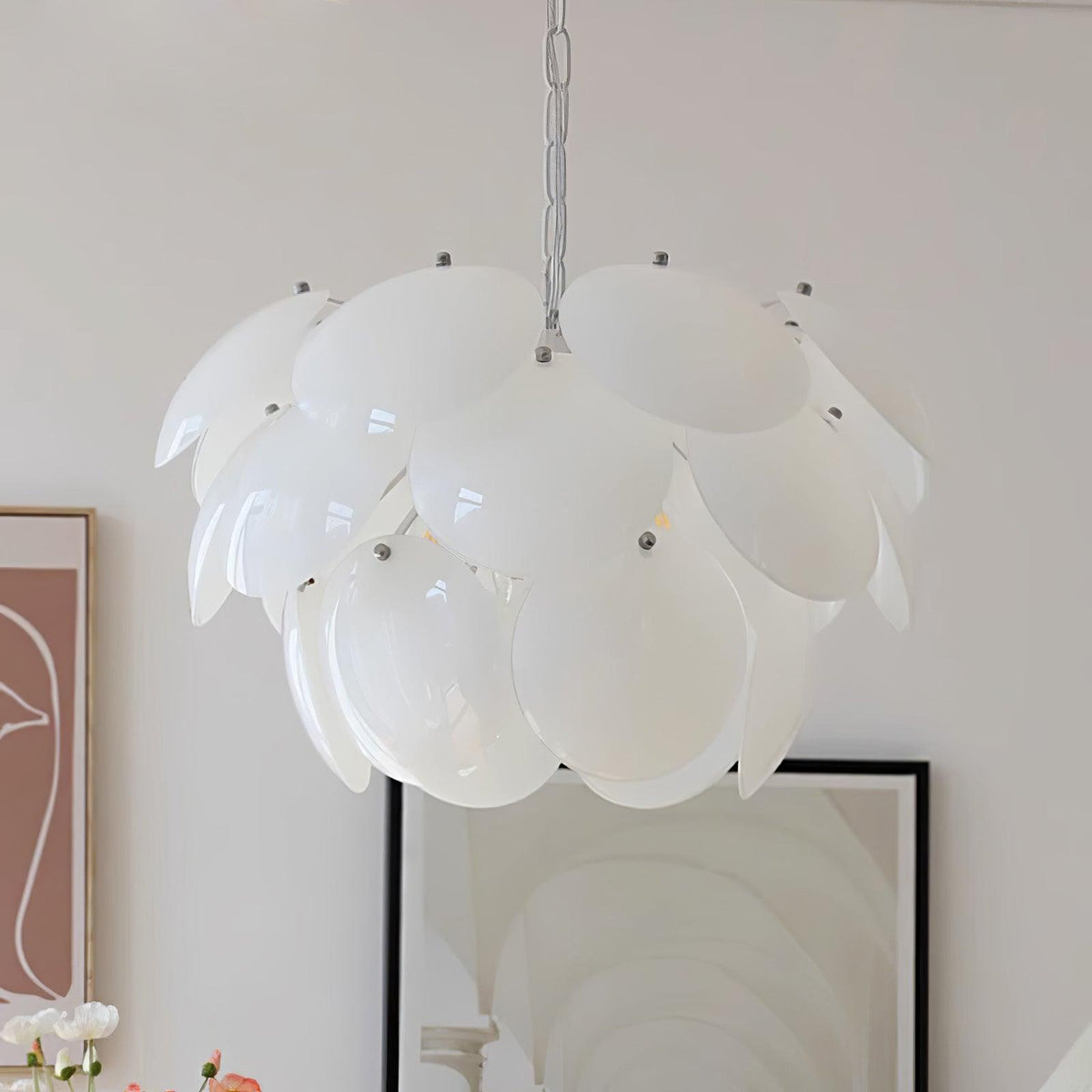 Sophia Minimalistische kroonluchter van glas