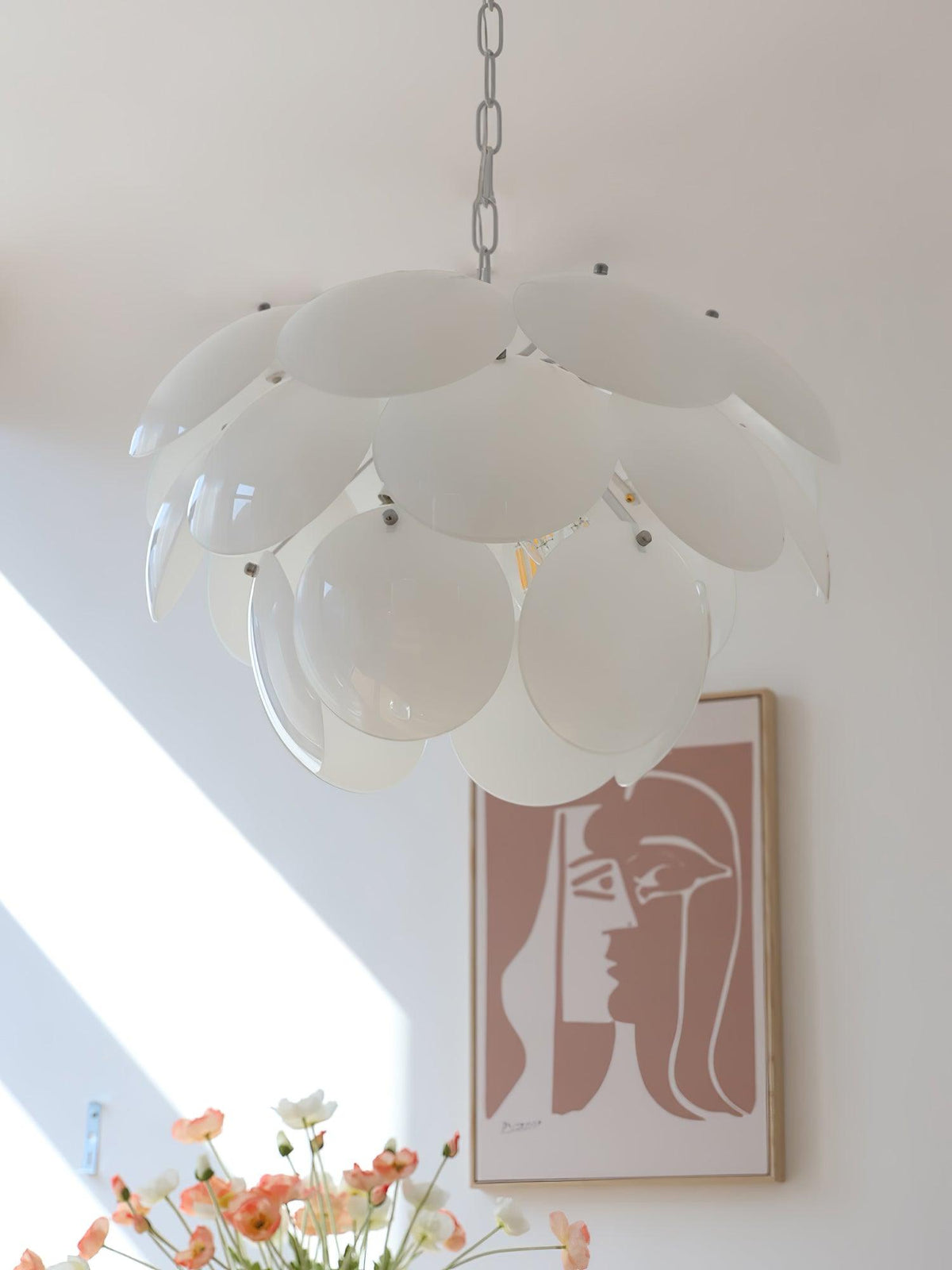 Sophia Minimalistische kroonluchter van glas