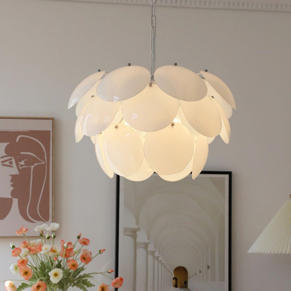Sophia Minimalistische kroonluchter van glas