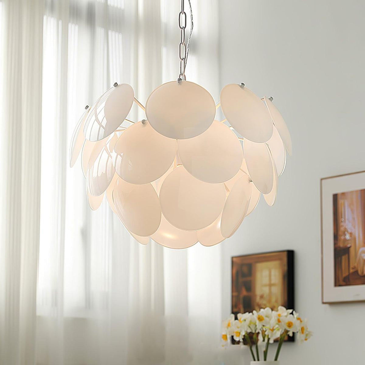 Sophia Minimalistische kroonluchter van glas