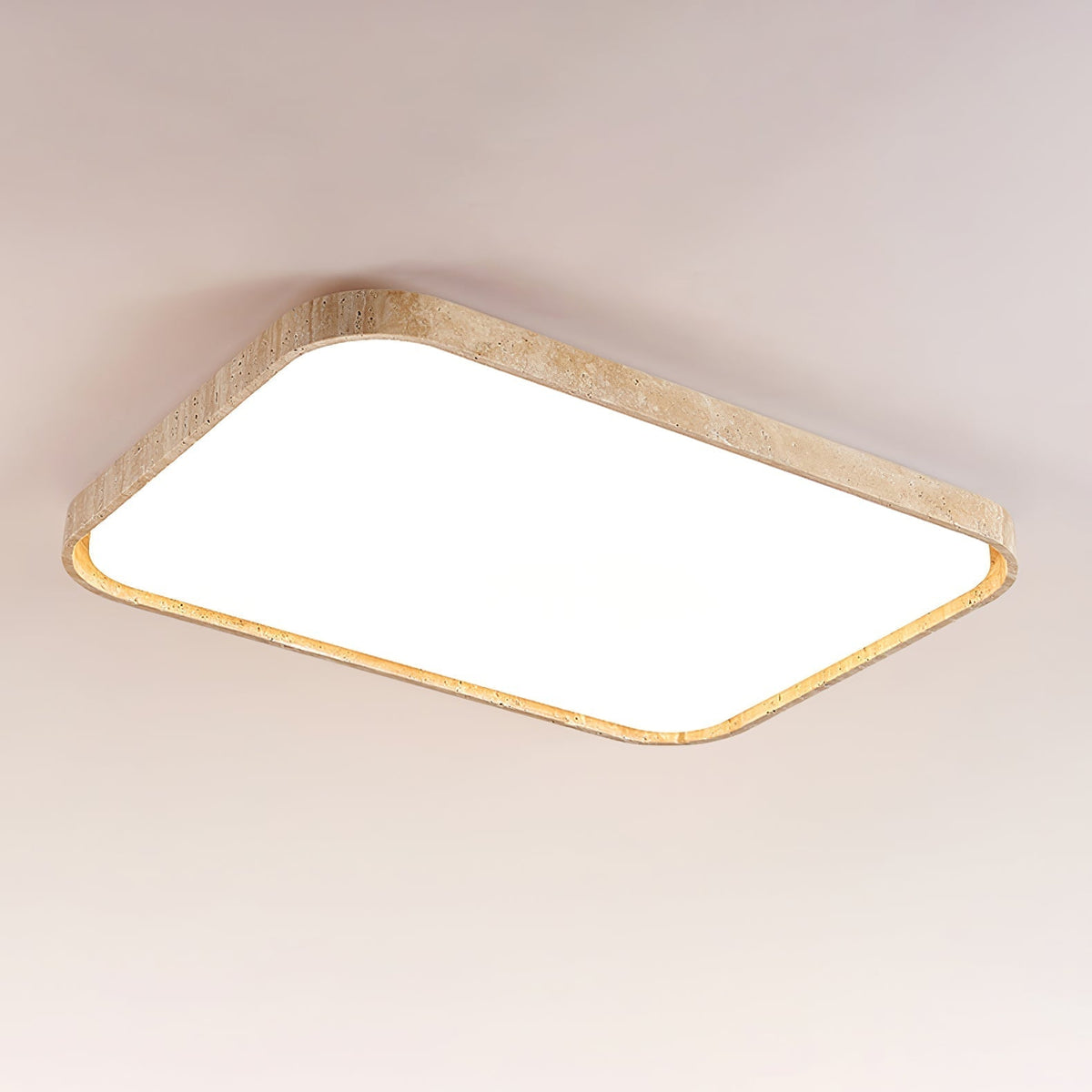 Aisle travertin vierkante plafondlamp