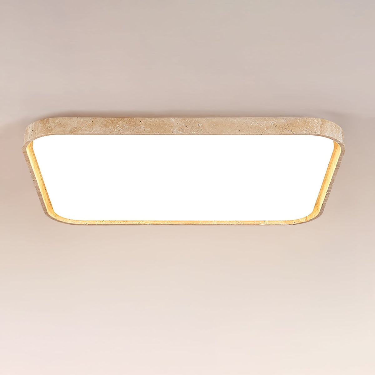 Aisle travertin vierkante plafondlamp