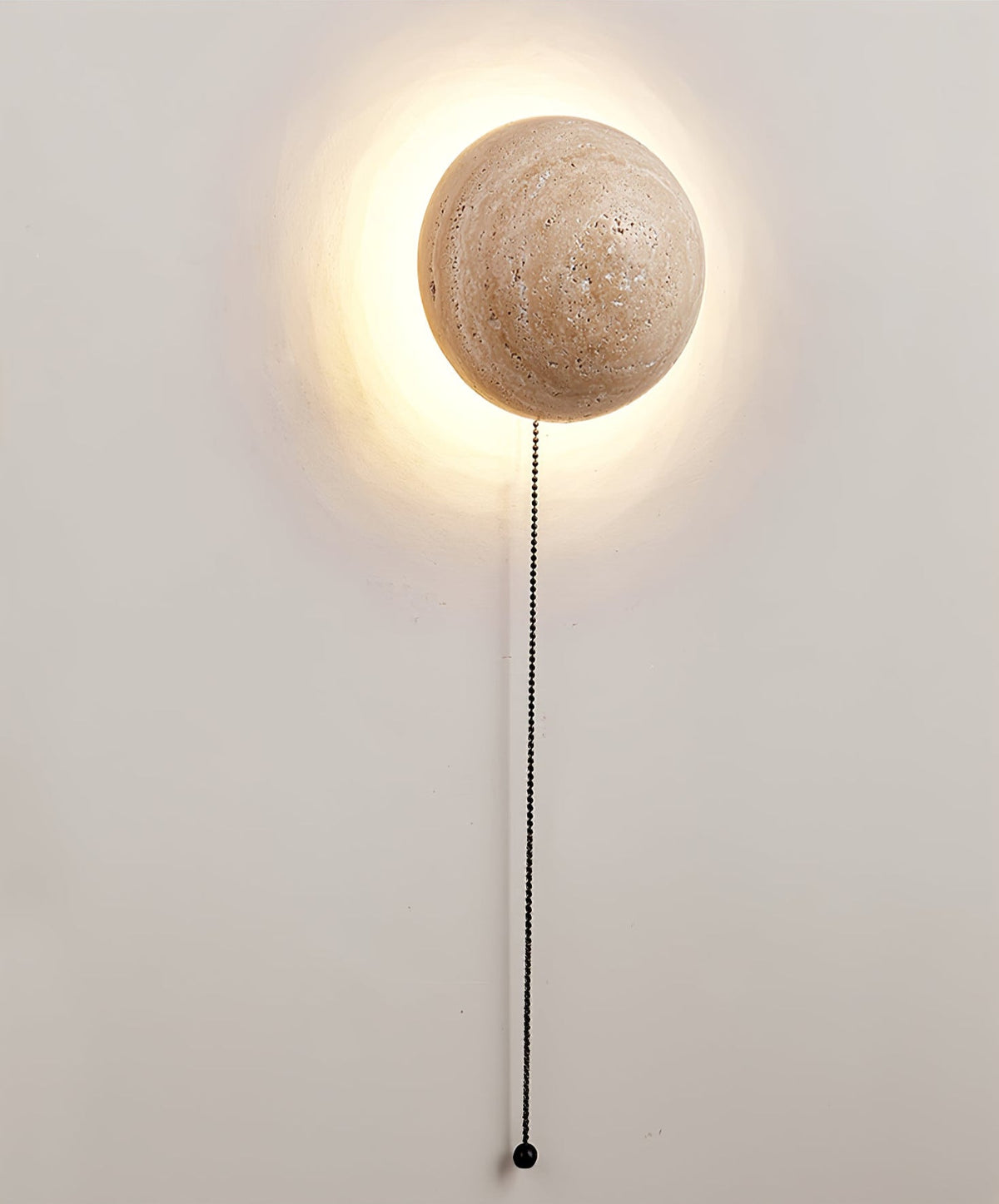 Vexael Minimalistische wandlamp in geel travertin