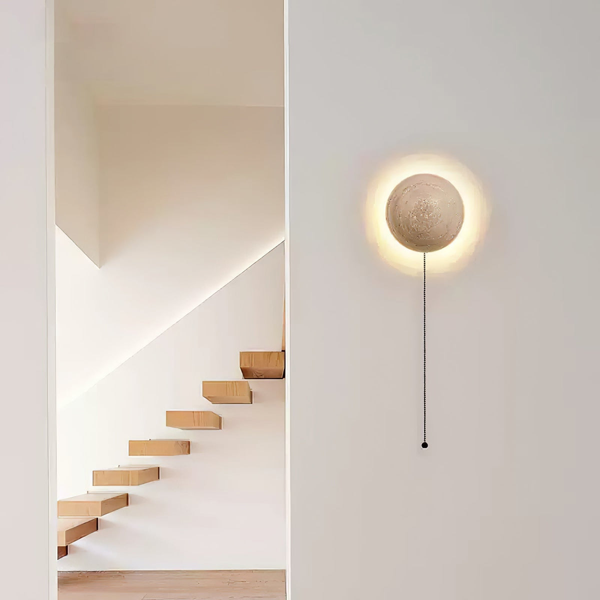 Vexael Minimalistische wandlamp in geel travertin