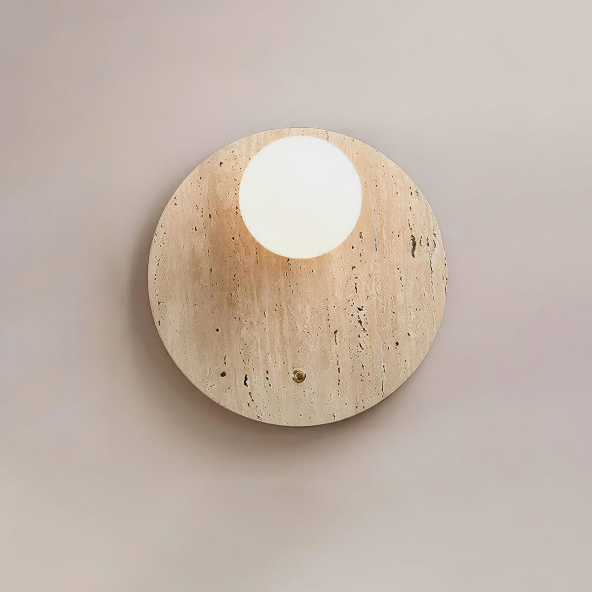 Aurevon minimalistisch wandlamp van geel travertin
