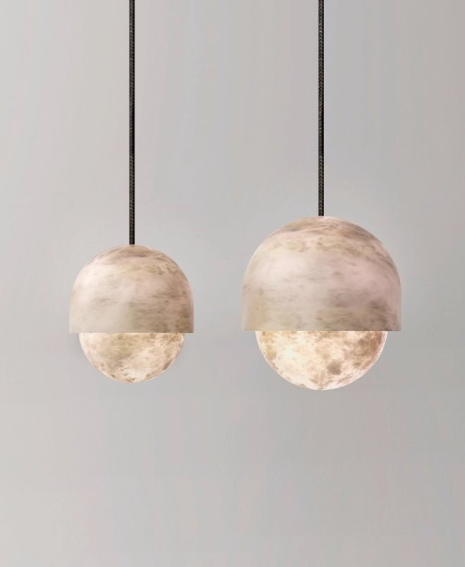 Valcien Lunar koepelvormige hanglamp Albast