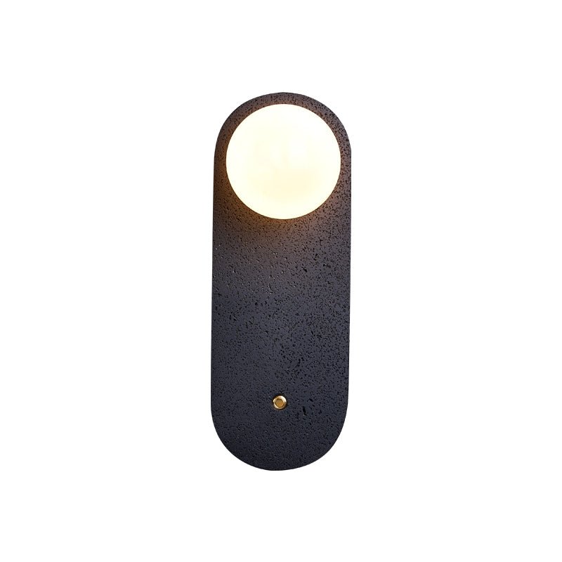 Taveella zwarte wandlamp in travertin