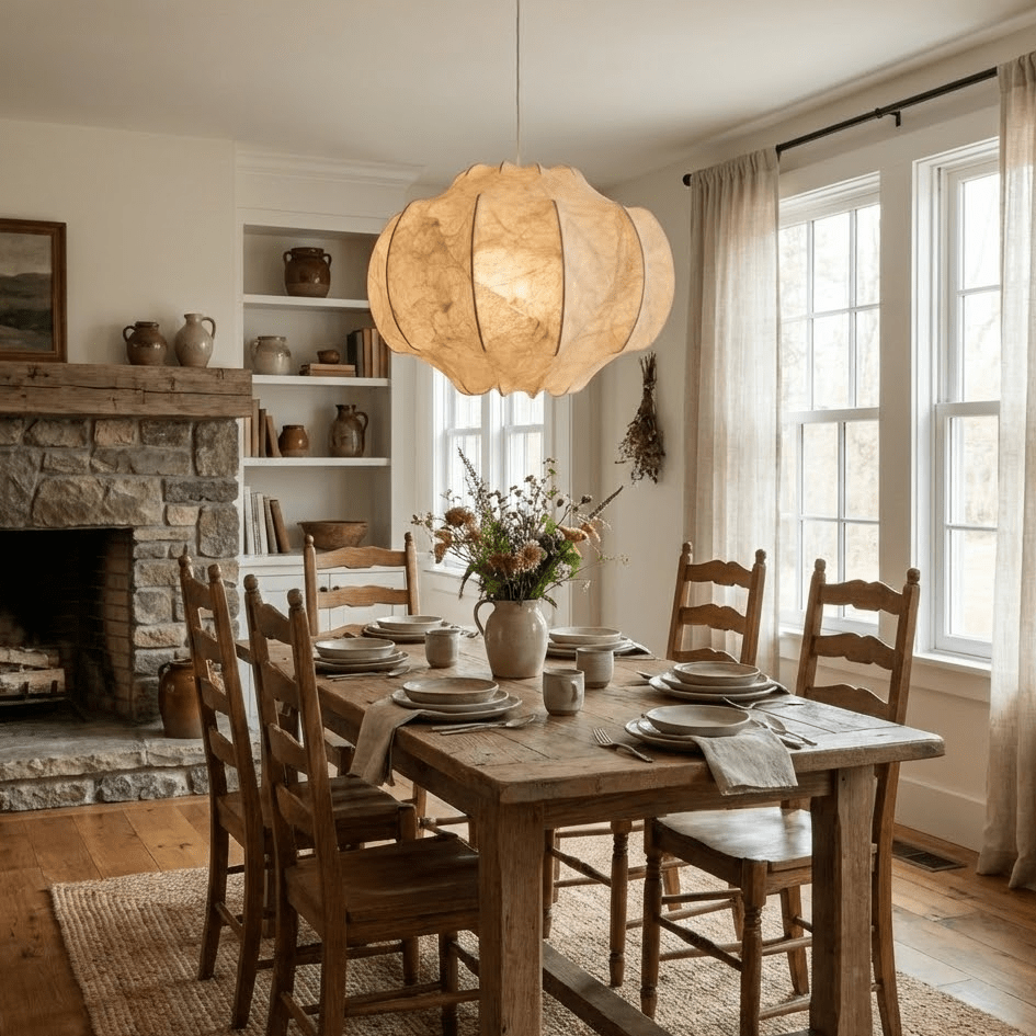 Oreluora hanglamp met zijde bloemmotief