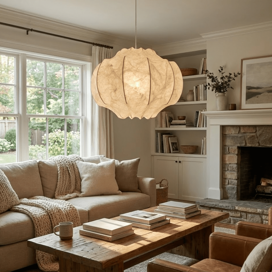 Oreluora hanglamp met zijde bloemmotief