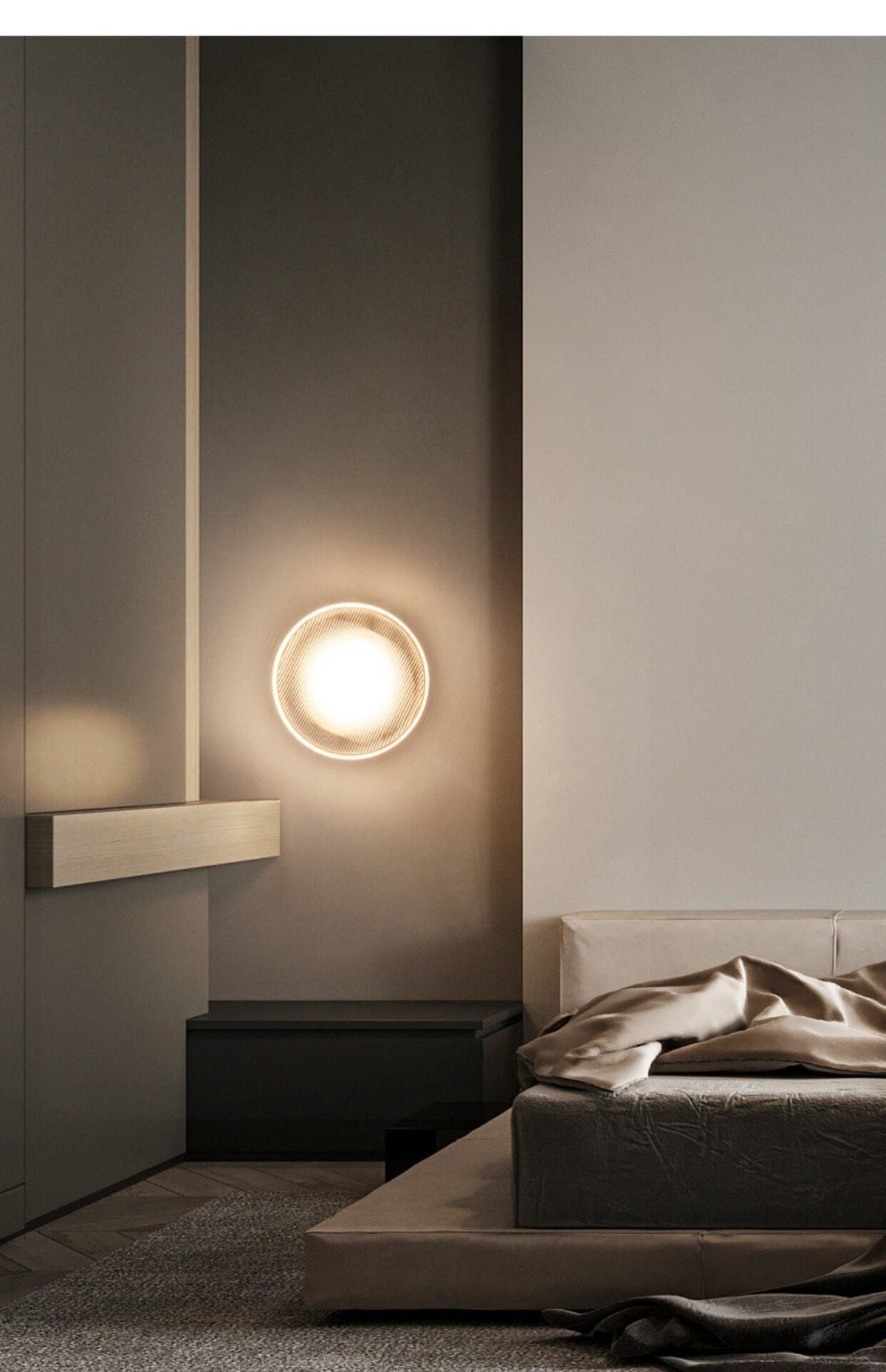 Noct Ribbed glas wandlamp