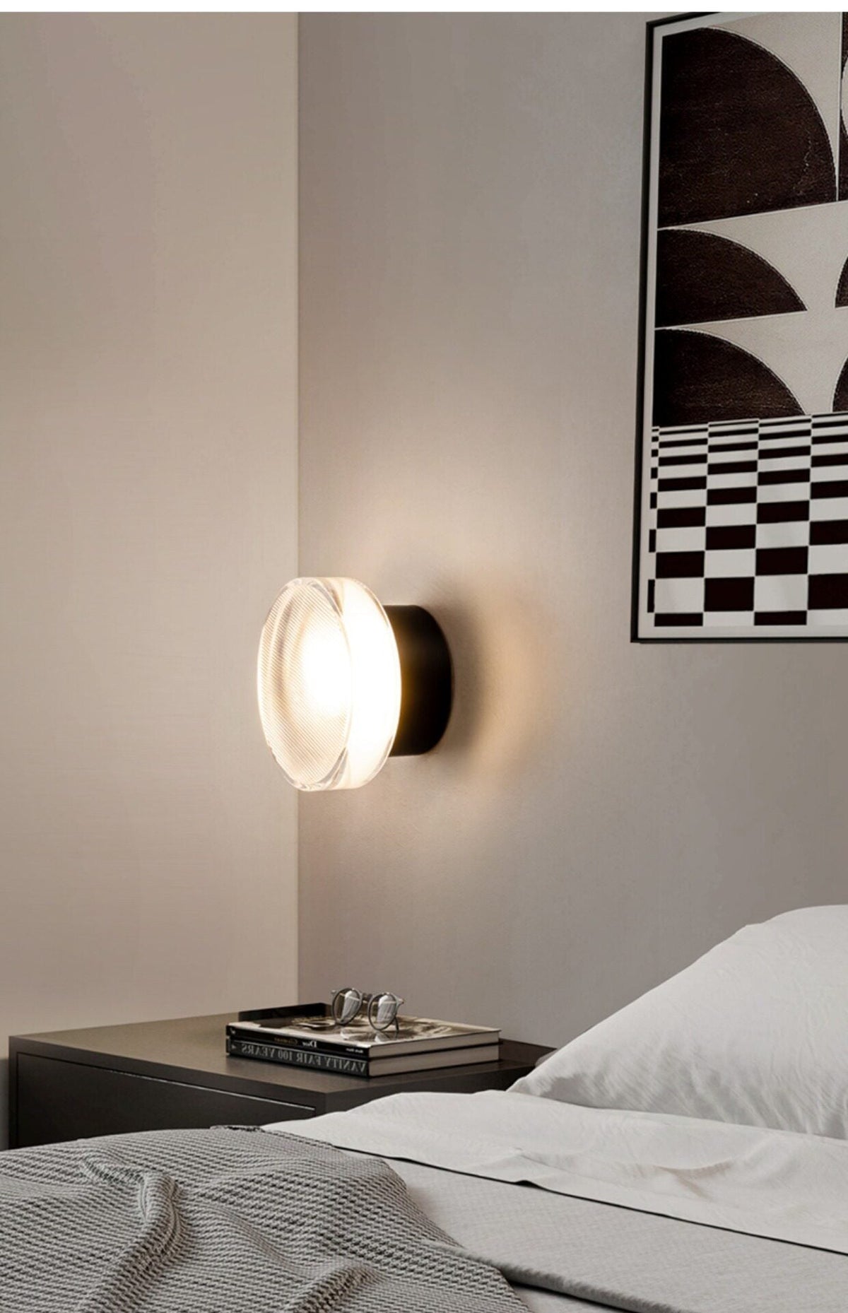 Noct Ribbed glas wandlamp