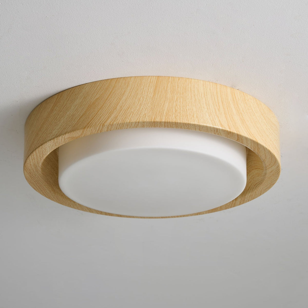 Sylaeon Minimalistische plafondlamp van walnoothout