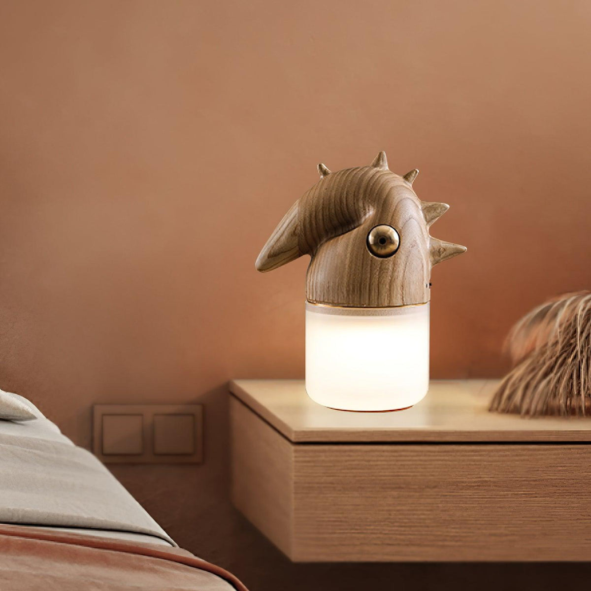 Jerry moderne tafellamp van hout
