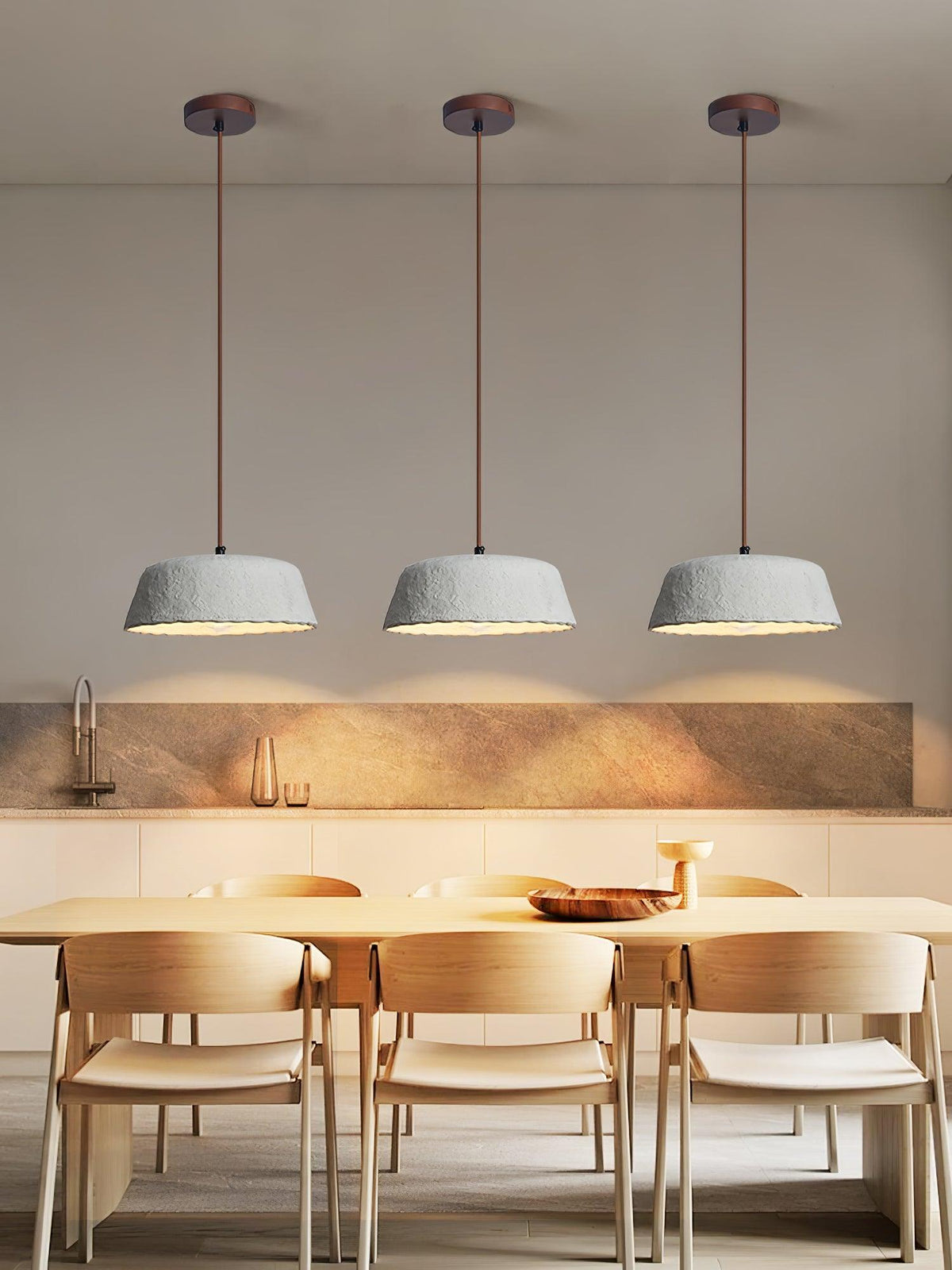 Stone Moderne hanglamp van hout