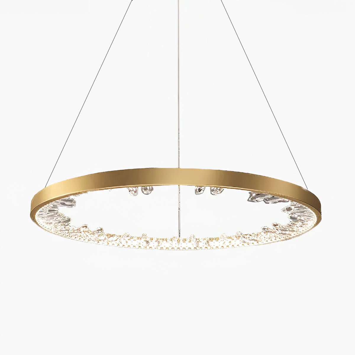 Selorian Kroonluchter Cirkel Kristal Gouden Ring Elegante