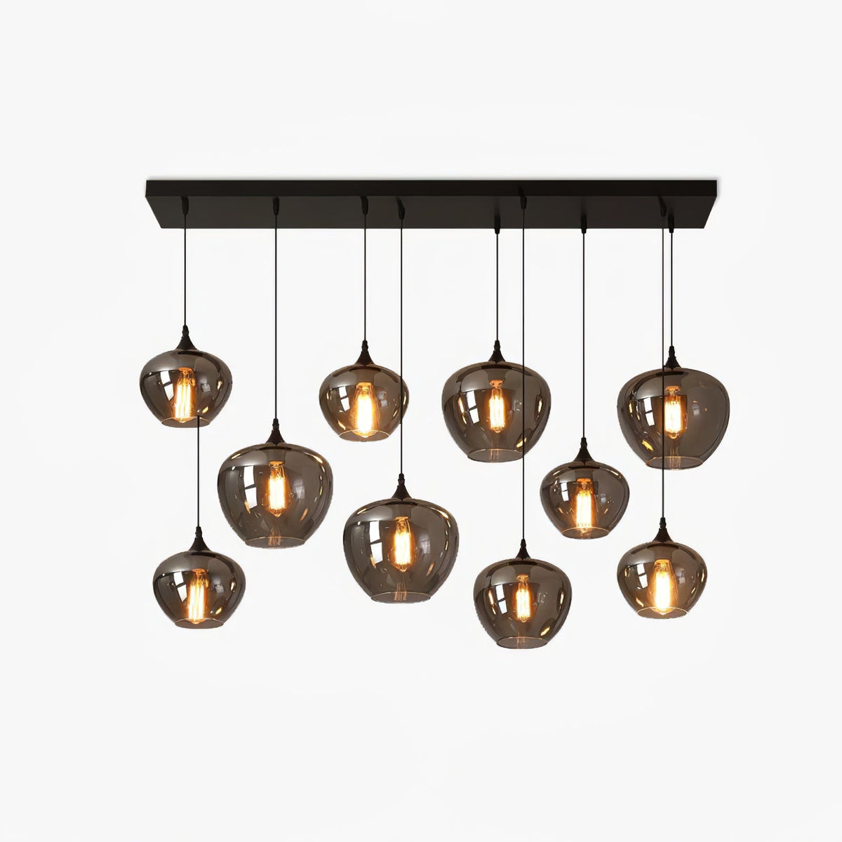 Tevely hanglamp met industriële stijl en glazen kap