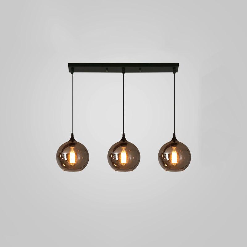 Tevely hanglamp met industriële stijl en glazen kap