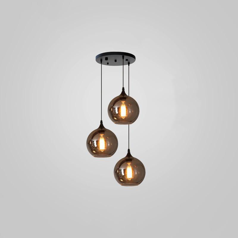 Tevely hanglamp met industriële stijl en glazen kap
