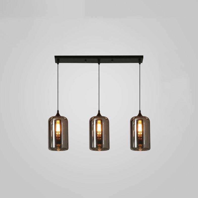 Tevely hanglamp met industriële stijl en glazen kap