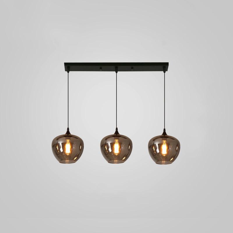 Tevely hanglamp met industriële stijl en glazen kap