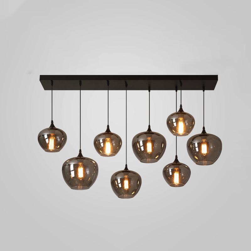 Tevely hanglamp met industriële stijl en glazen kap