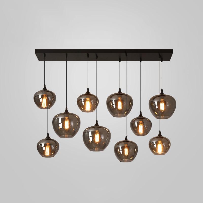 Tevely hanglamp met industriële stijl en glazen kap