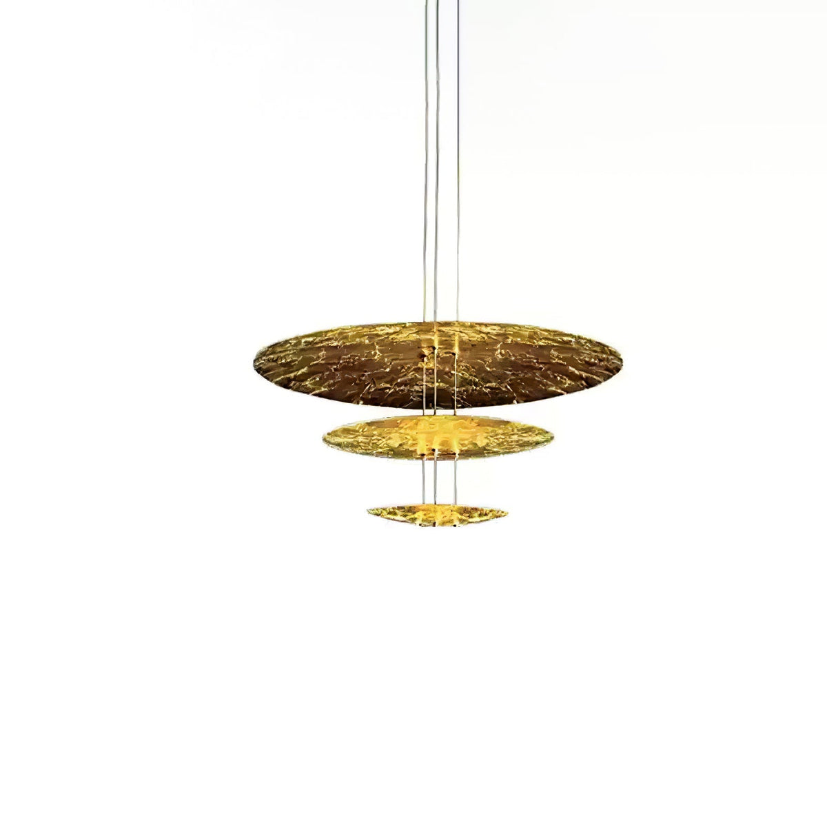 Phelion gelaagde hanglamp van goudfolie