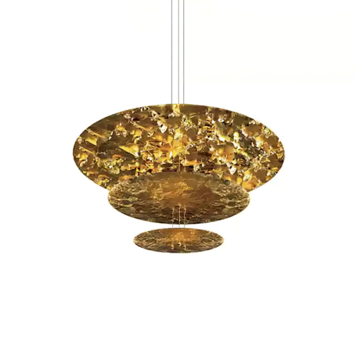Phelion gelaagde hanglamp van goudfolie