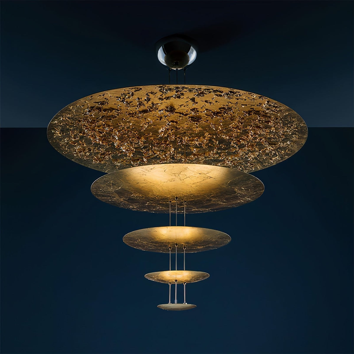 Phelion gelaagde hanglamp van goudfolie