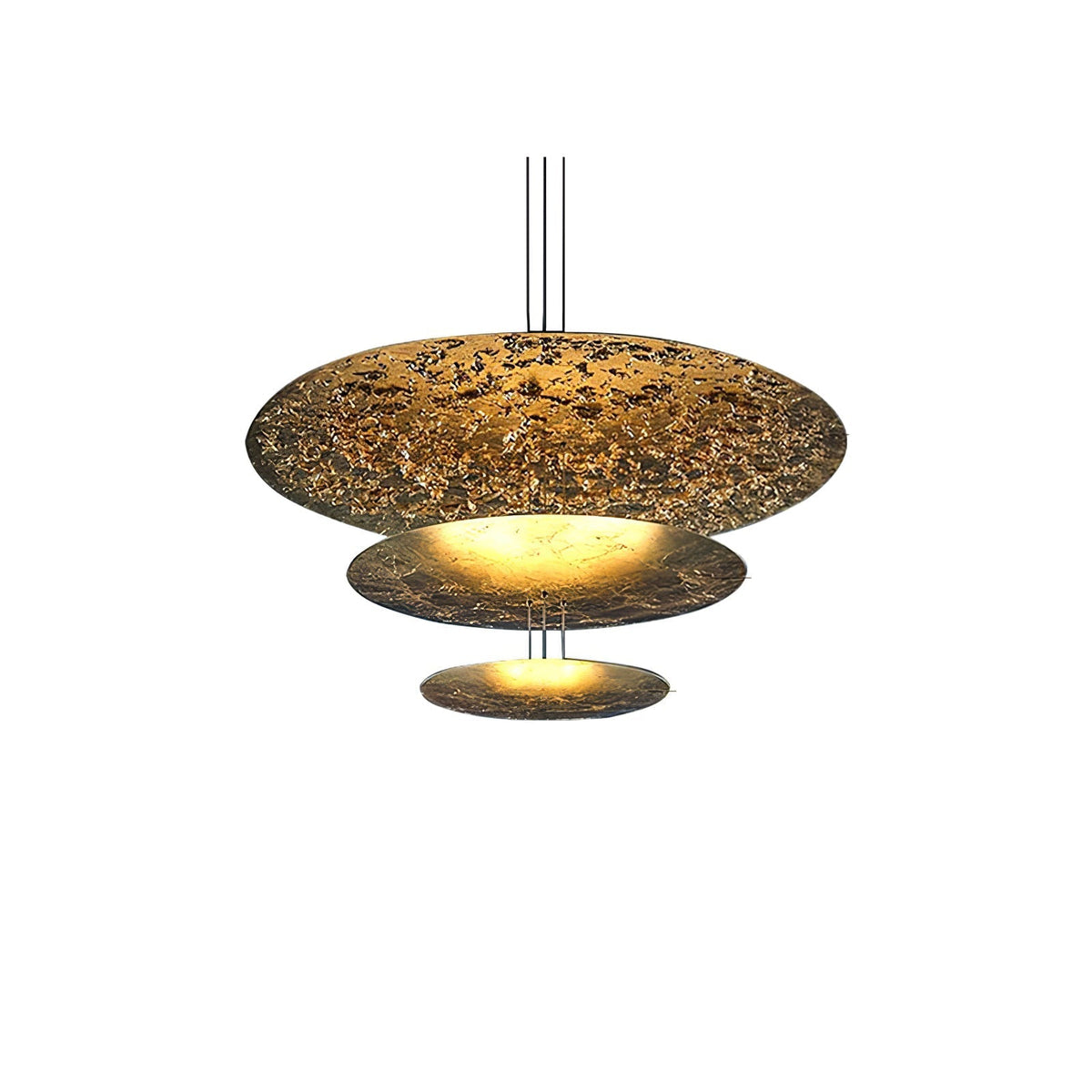 Phelion gelaagde hanglamp van goudfolie