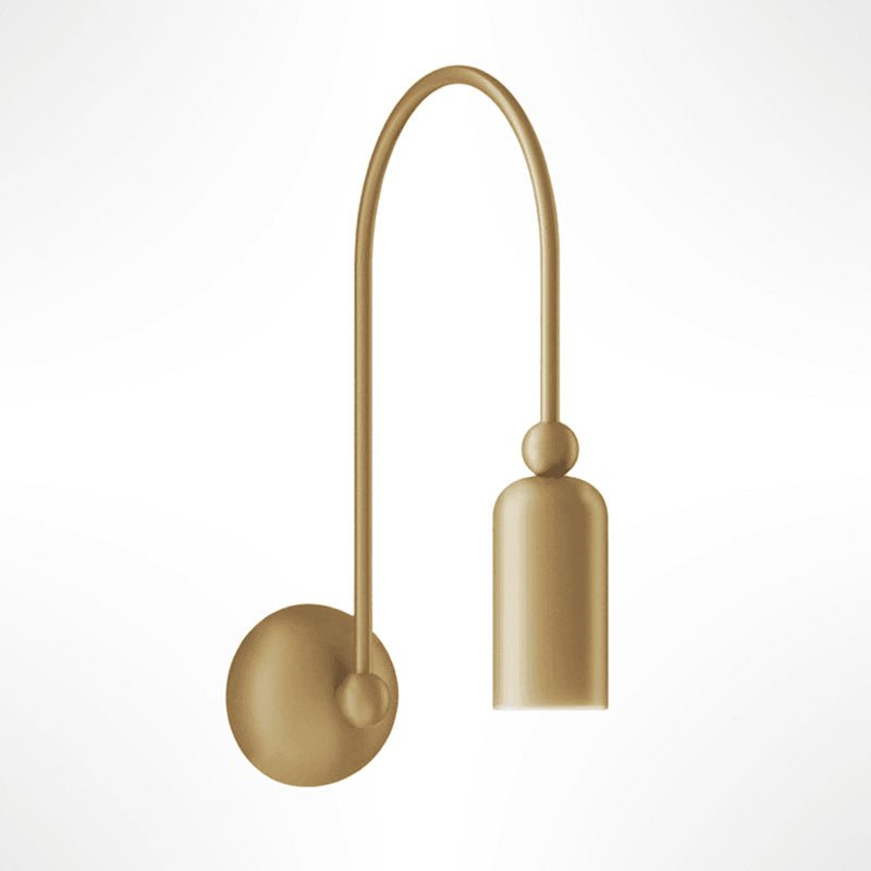 Vortigaud gebogen brons zwart wandlamp