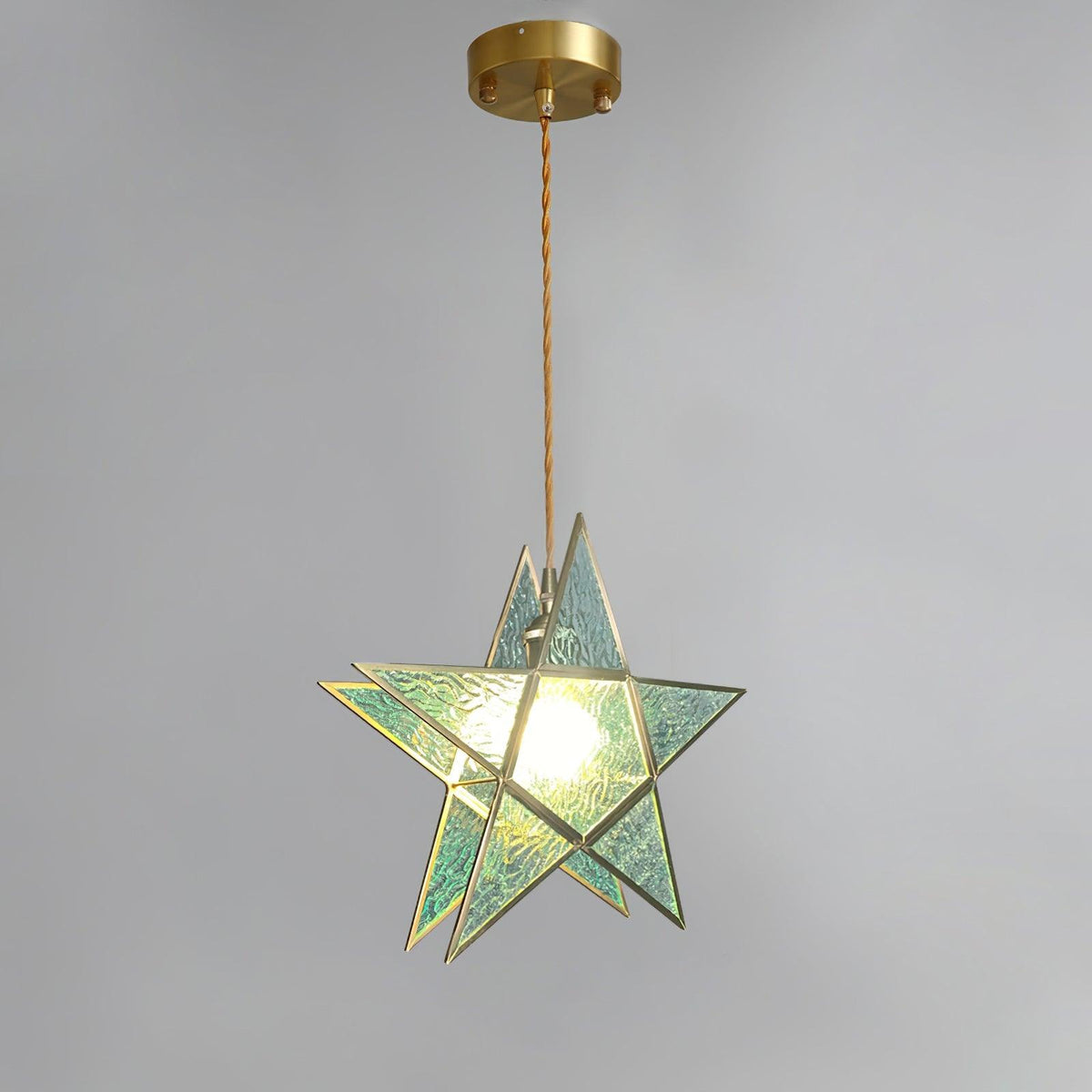 Lione roze ingekleurd glas hanglamp