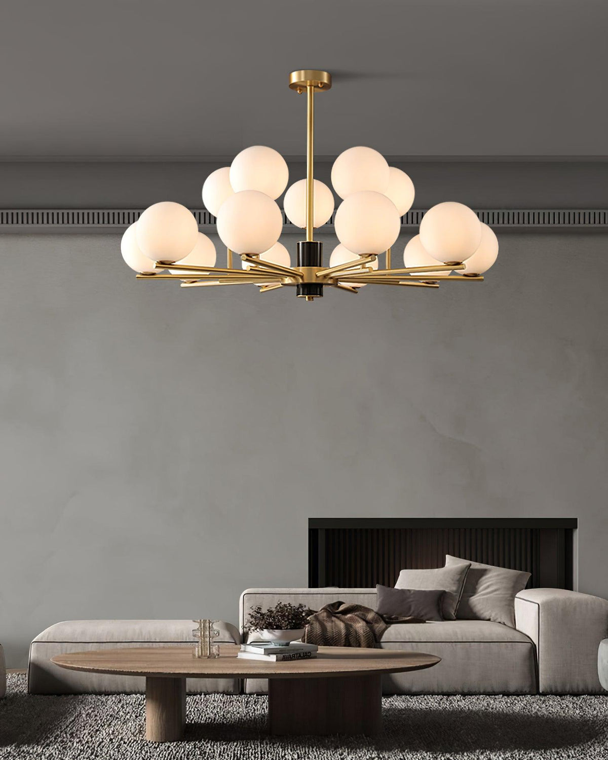 Covynel Mid-Century messing kroonluchter