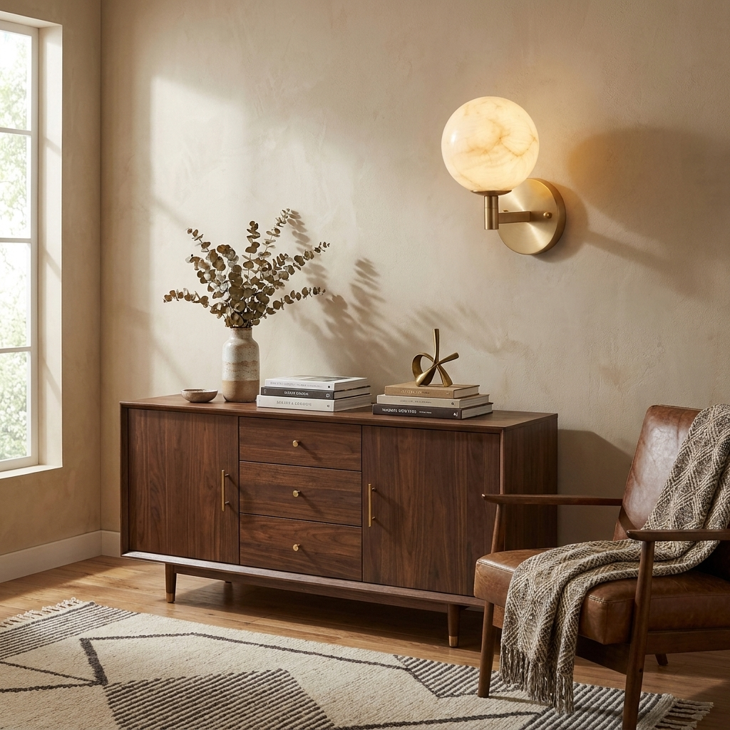 Ravelmere albast wandlamp