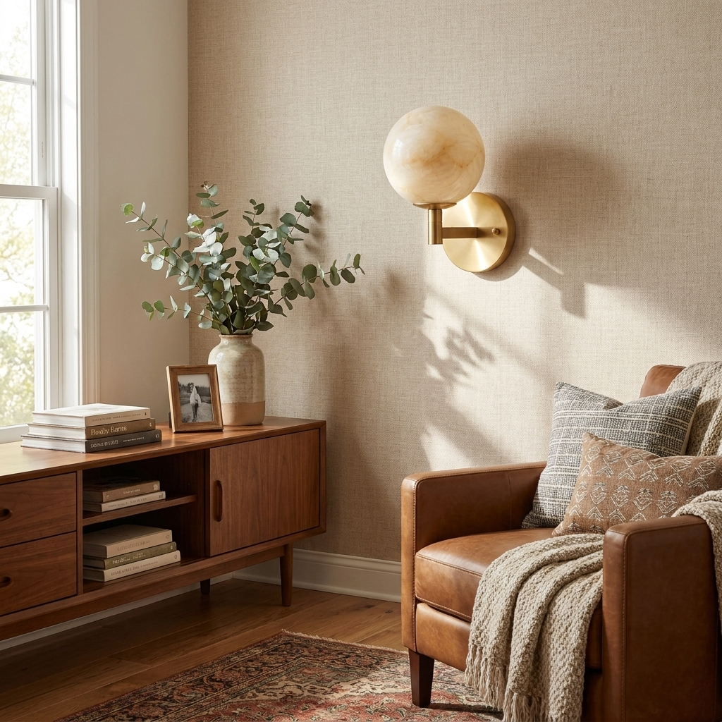 Ravelmere albast wandlamp