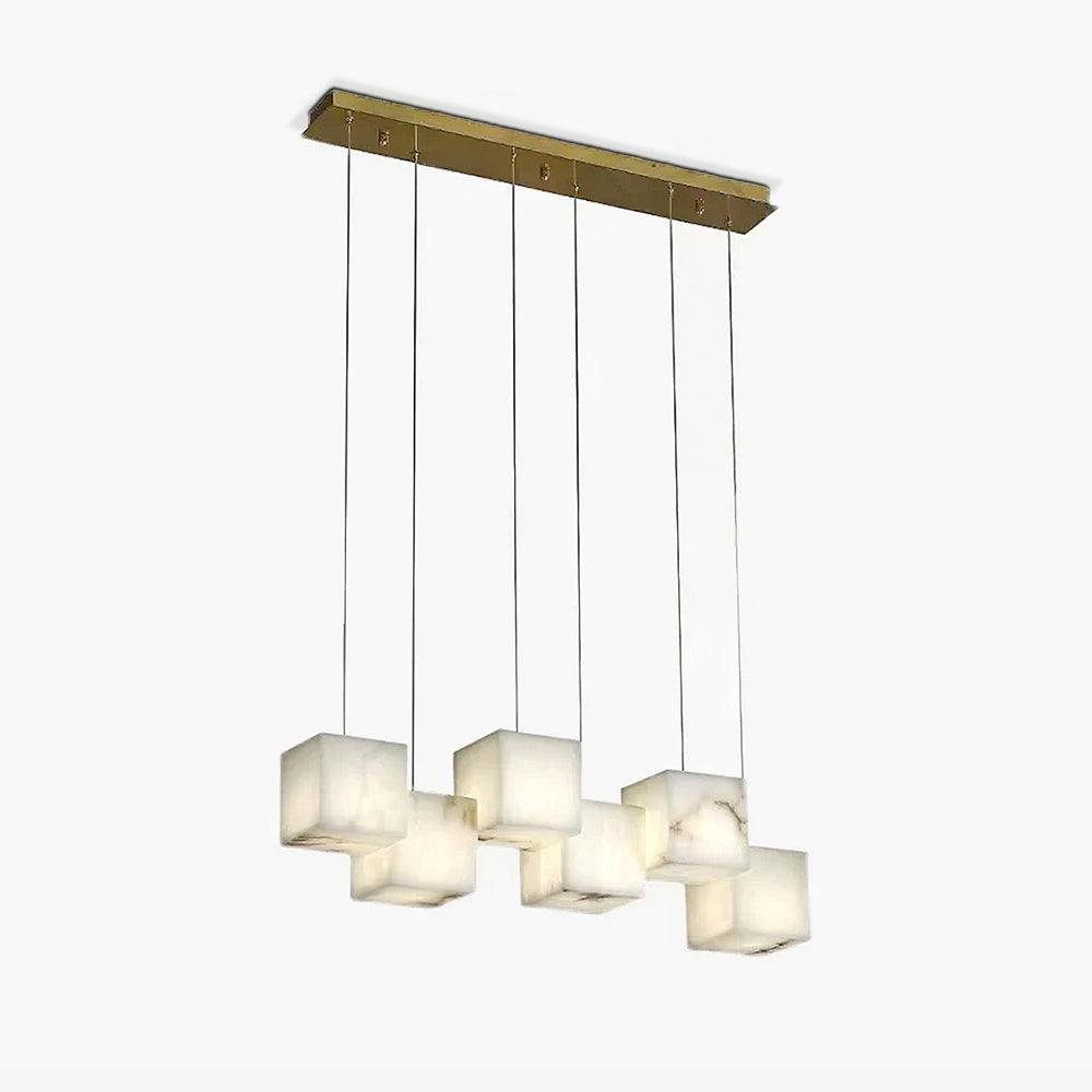 Develo Minimalistische hanglamp met kroonluchter in albast