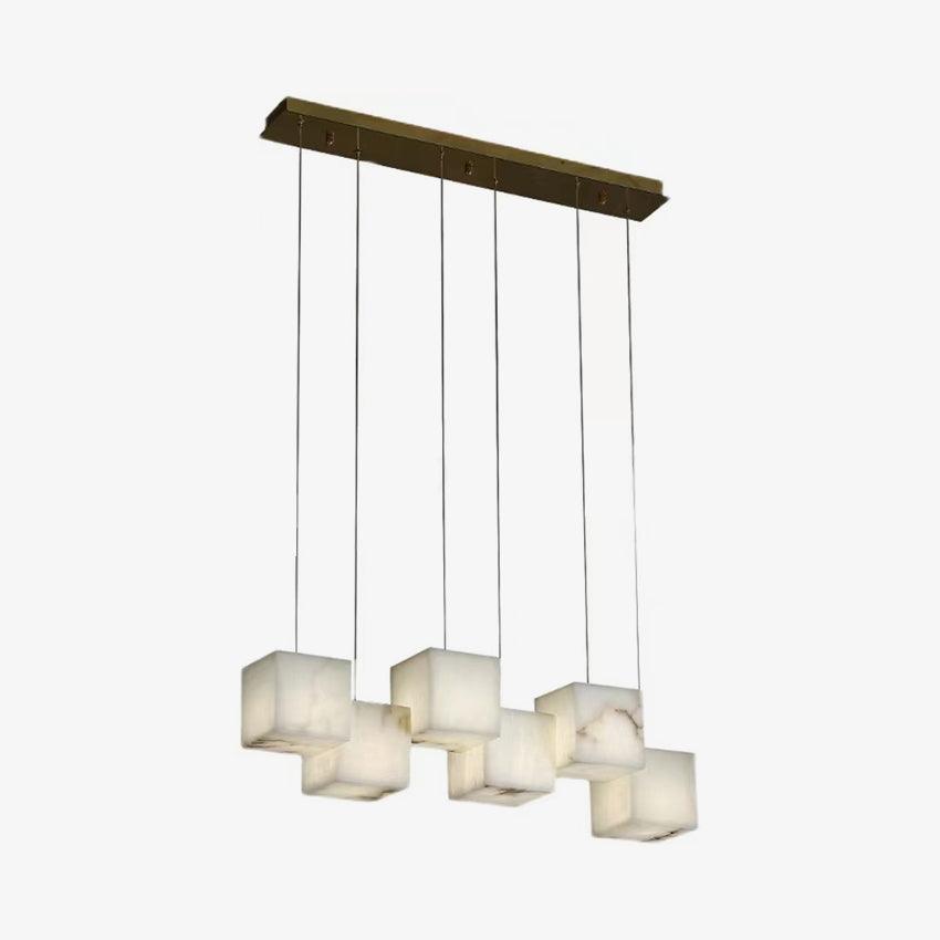 Develo Minimalistische hanglamp met kroonluchter in albast