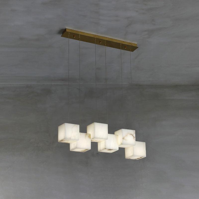 Develo Minimalistische hanglamp met kroonluchter in albast