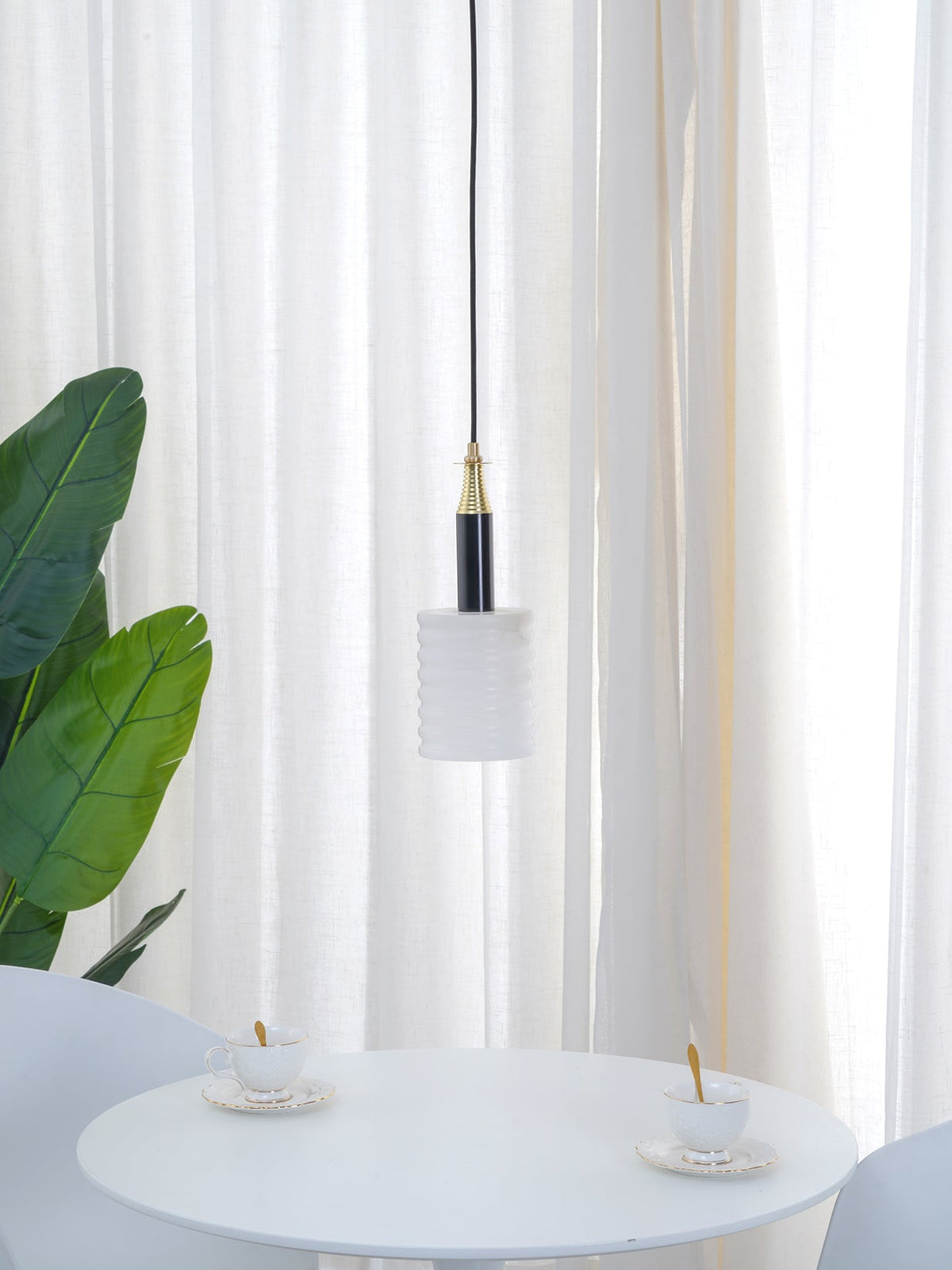 Hanglamp Albast Ribbelcilinder