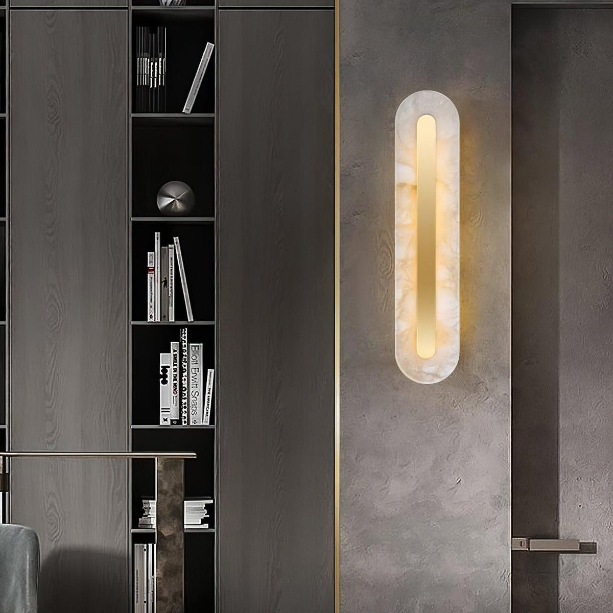 Selvia Minimalistische wandlamp van albast