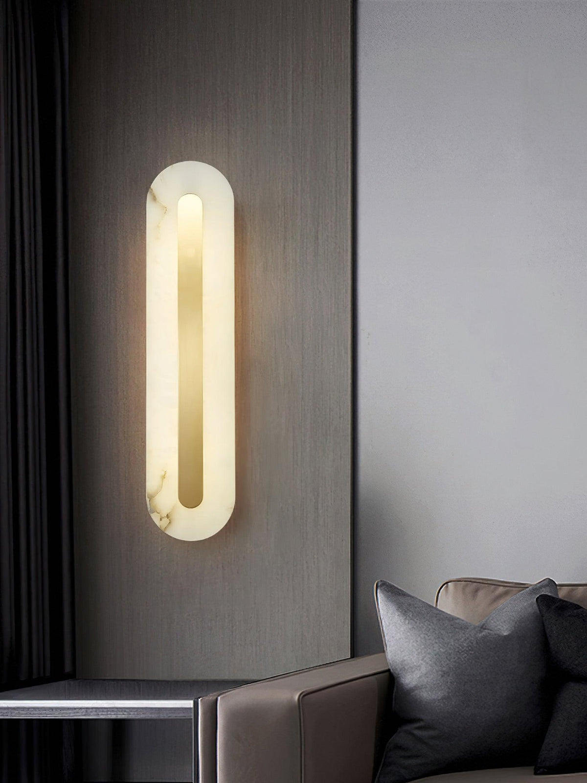 Selvia Minimalistische wandlamp van albast